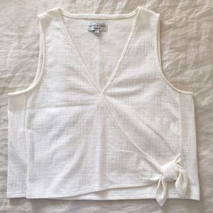 Madewell cream wrap top